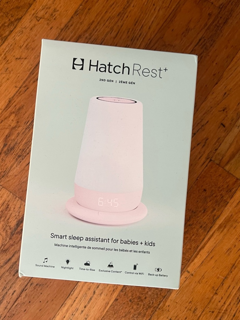 Hatch Rest+ Smart Sleep Assistant in Soft Pink and White